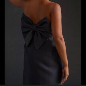 Anthropologie Hutch Black Formal Dress with Large Bow